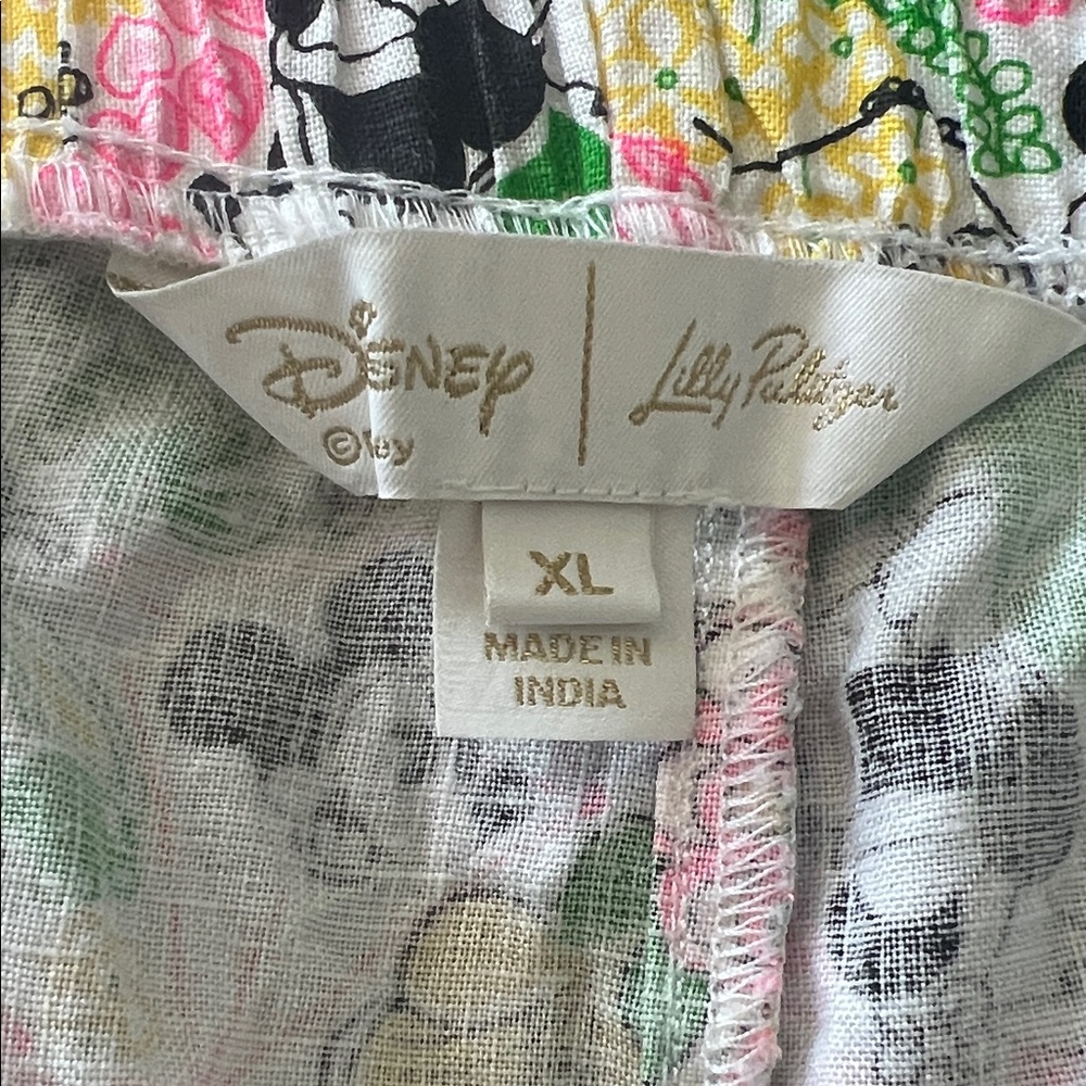 Disney Lilly Pulitzer Elodey Floral Linen High-Waist Shorts XL - Picture 5 of 7